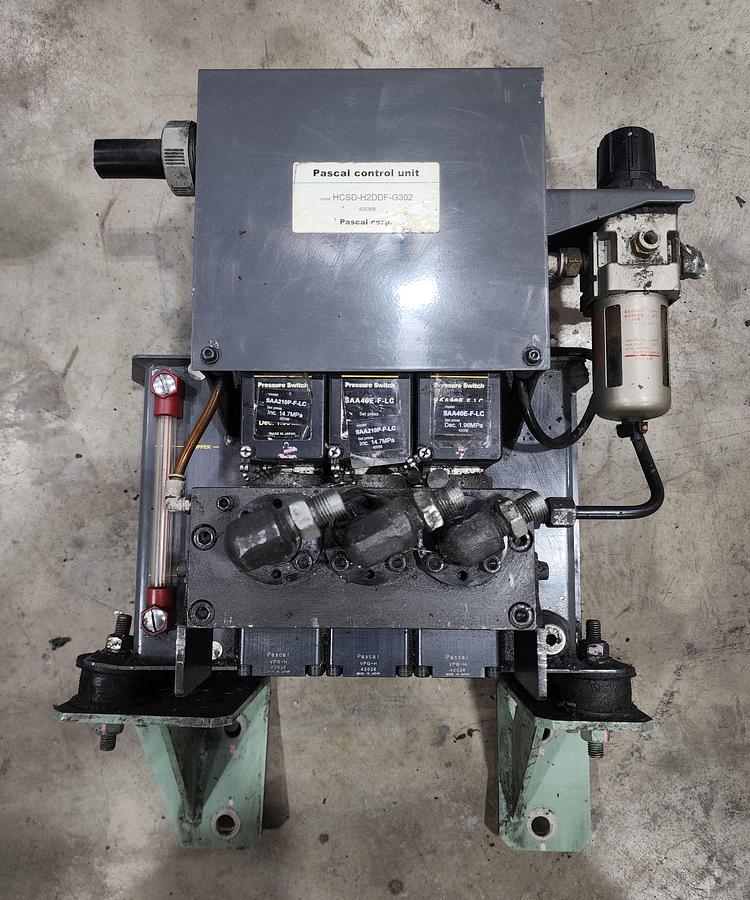 Used Pascal Corp. HCSD-H2DDF-G302 Control Unit / SAA210P-F-LC Pressure Switches