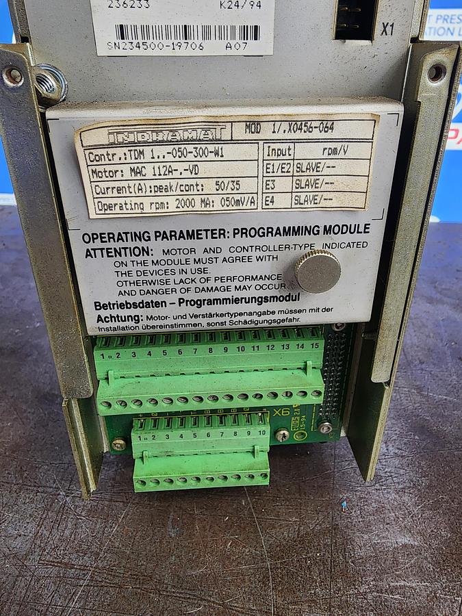 Used Indramat TDM1.2-050-300-W1-000 AC Servo Drive Controller