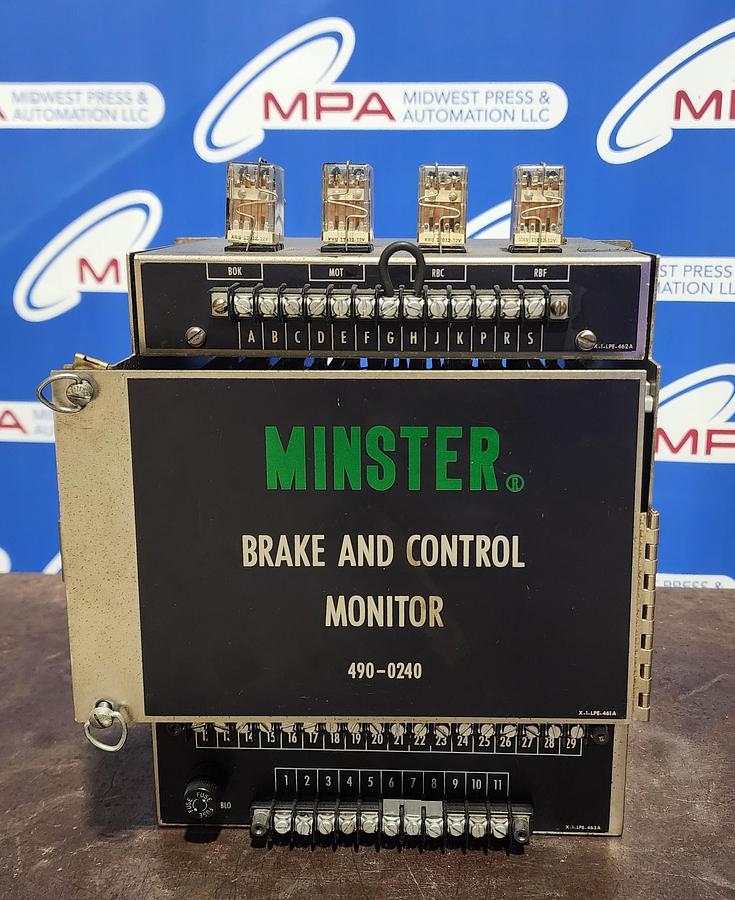Used Minster 490-0240 Brake and Control Monitor