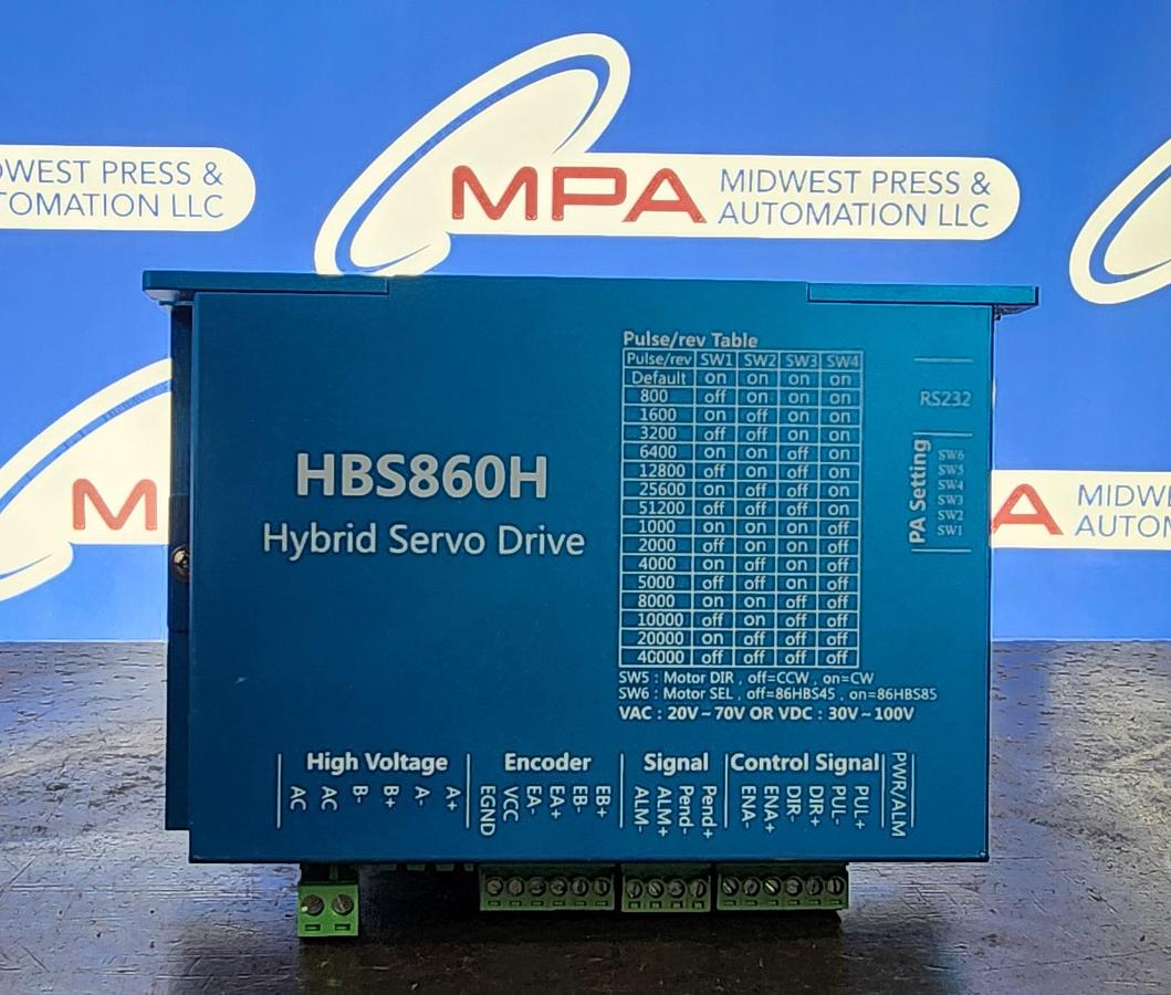 Used HBS860H Closed Loop Servo Motor Driver Hybrid Step Servo Drive with RS232 Port