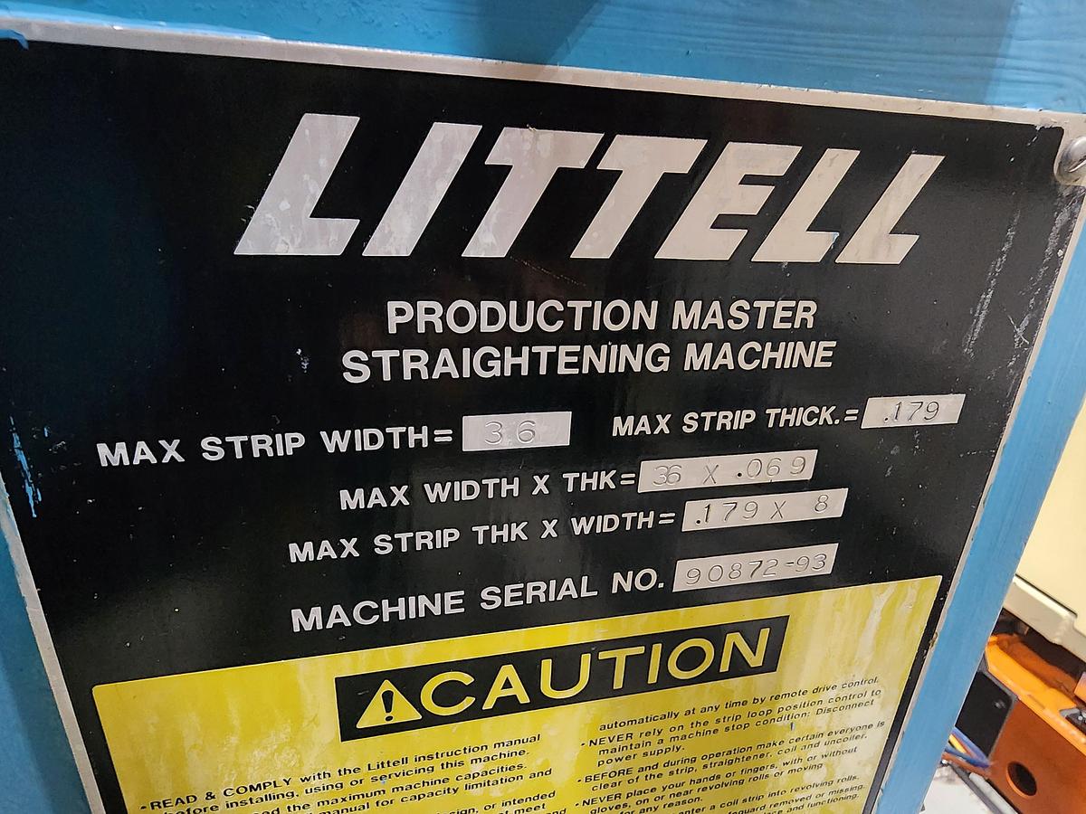 Used 36" x .179 x 10,000 LB LITTELL FEED LINE