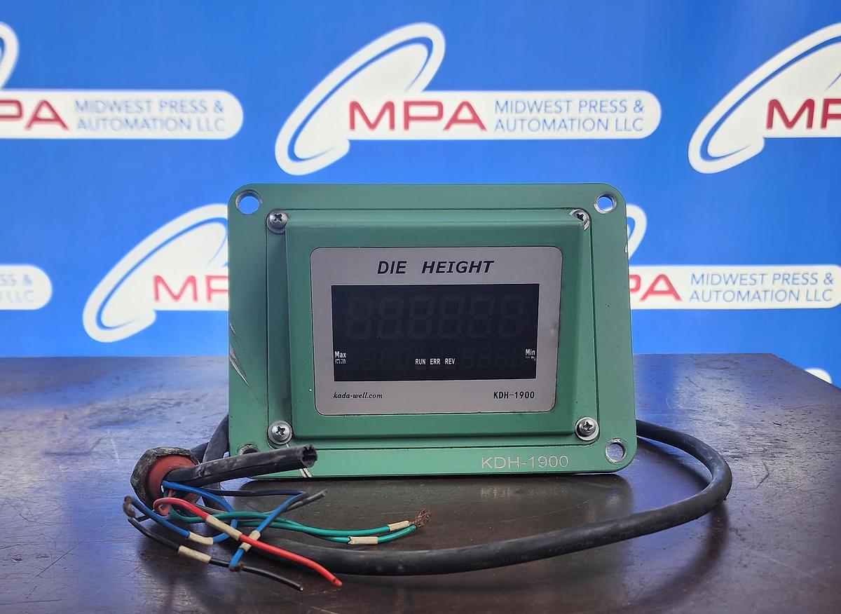 Used Kada-Well KDH-1900-F1270-D-1-2 KDH-1900 Die Height Meter