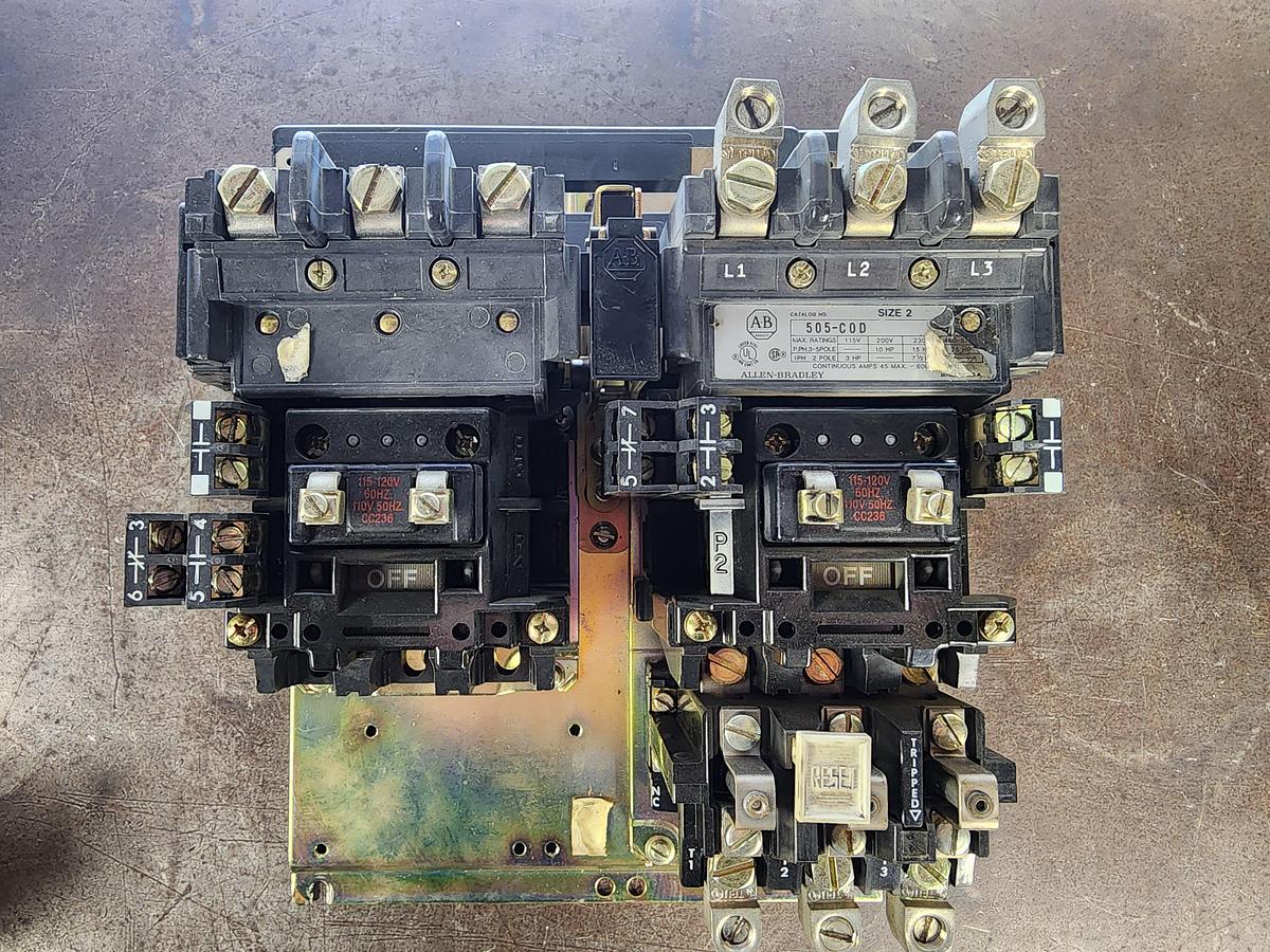 Used Allen-Bradley 505-C0D Size 2 Reversing Starter