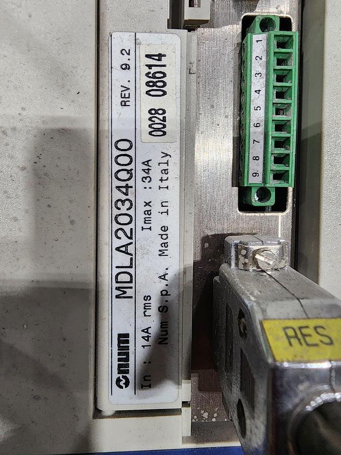 Used NUM MDLA2034Q00 Servo Drive *2 Available / Sold Separately*