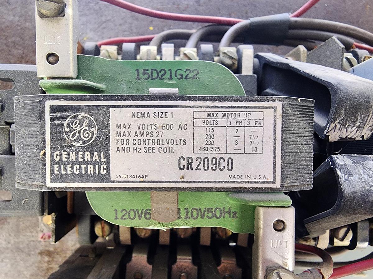 Used General Electric CR209C0 Nema Size 1 Motor Starter CR209CO