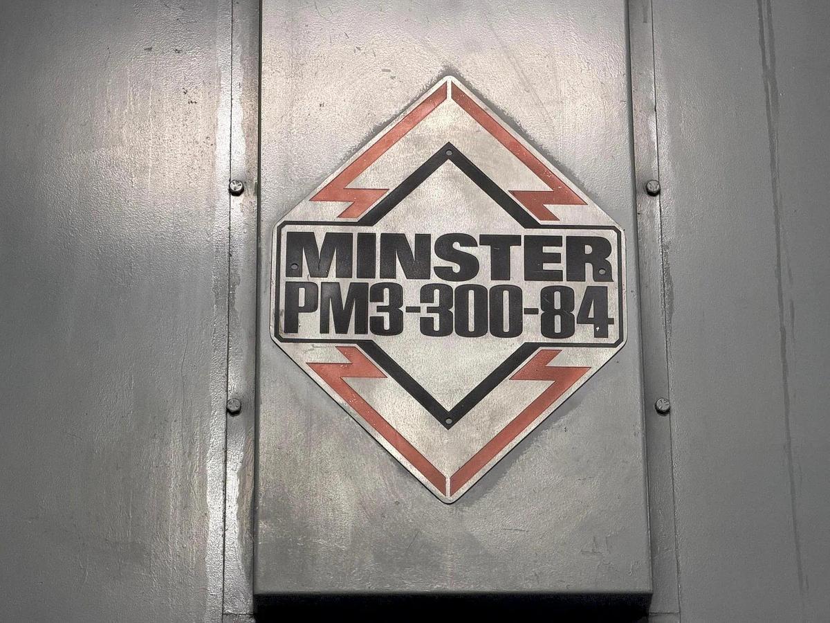 Used 300 TON MINSTER MODEL PM3-300-84 STRAIGHT SIDE PRESS