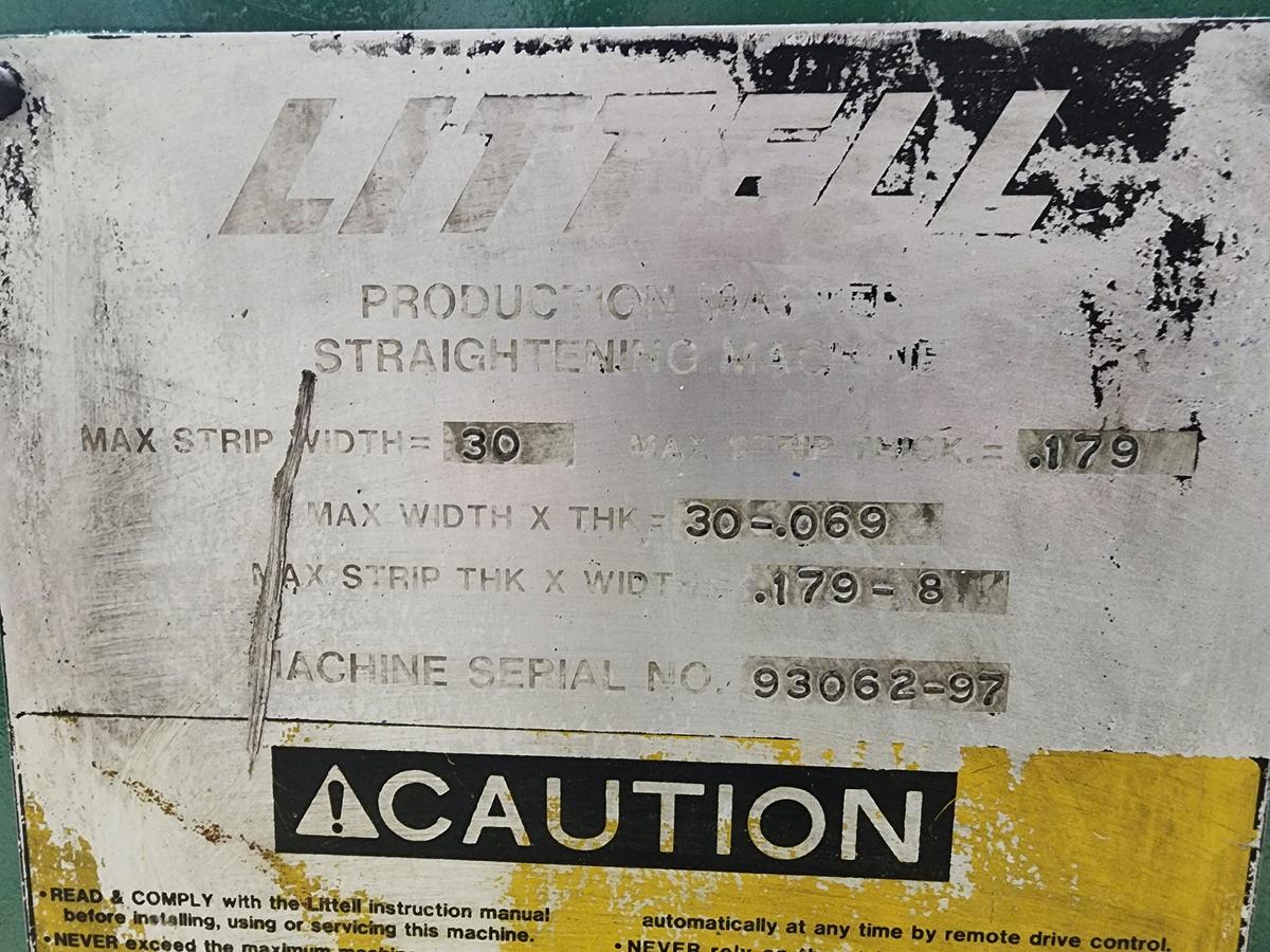 Used 30" LITTELL POWERED COIL STRAIGHTENER