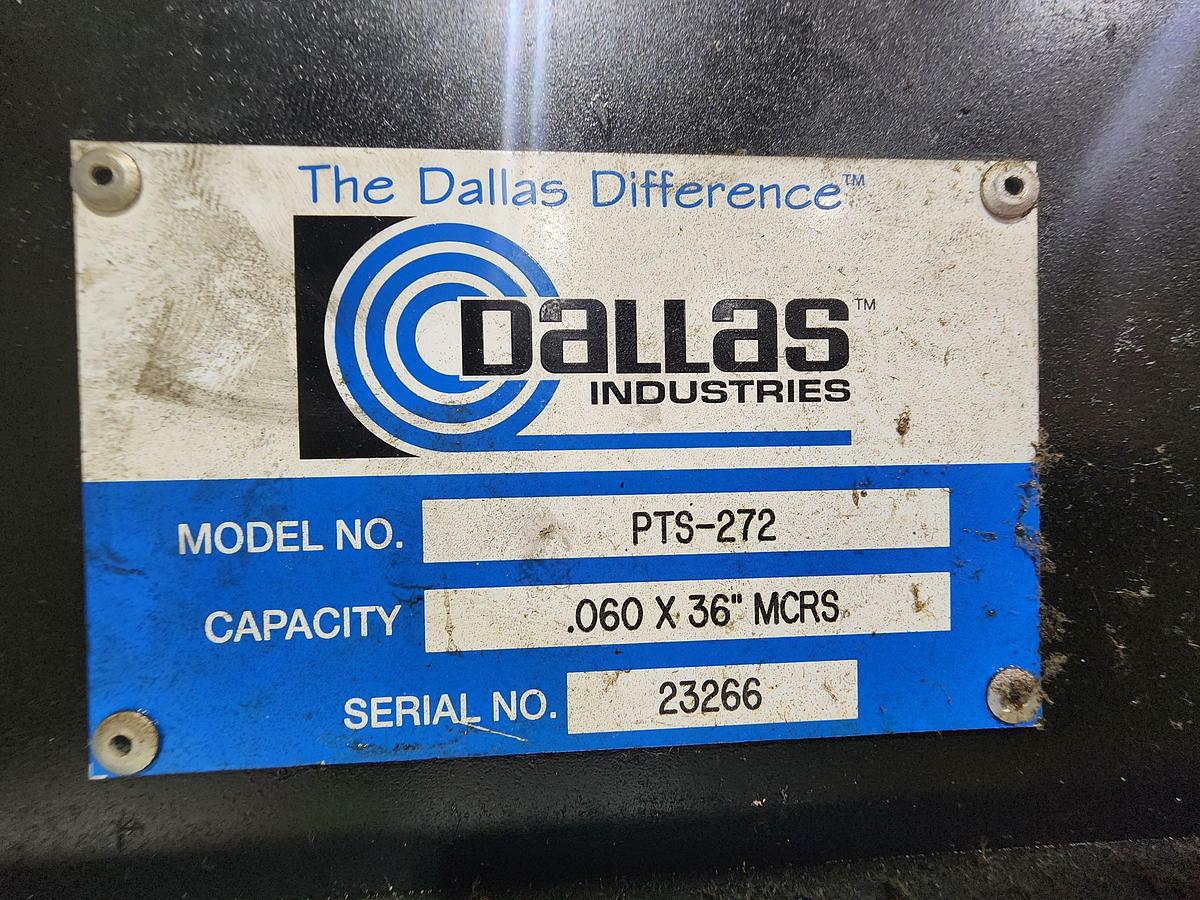 Used 36" x 10,000 LB DALLAS FEED LINE