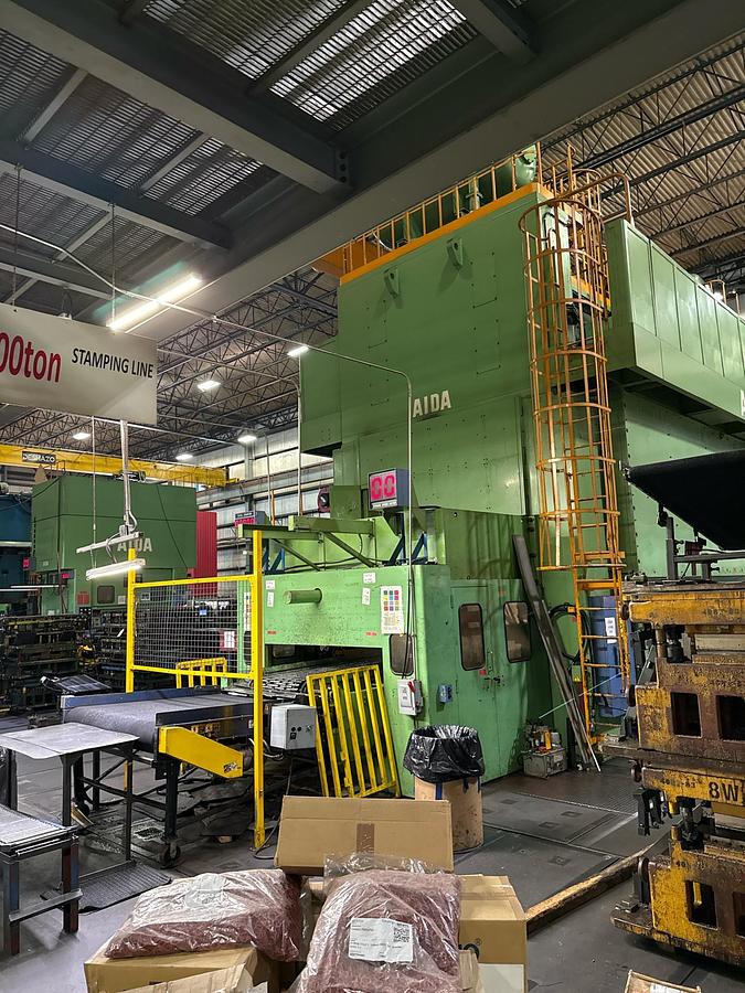 Used 2012 AIDA TMX-S2-1200 STRAIGHT SIDE PRESS w/COILTECH FEED LINE