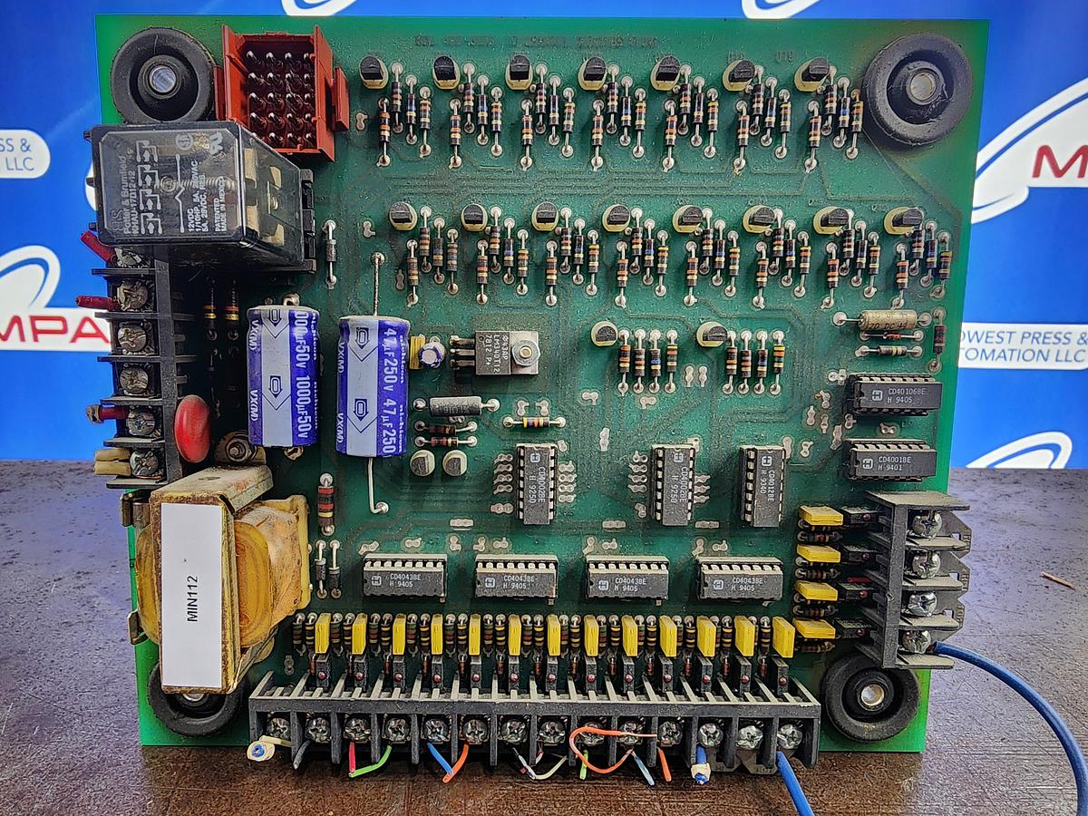 Used Minster 490-0253 17 Channel monitor flow board