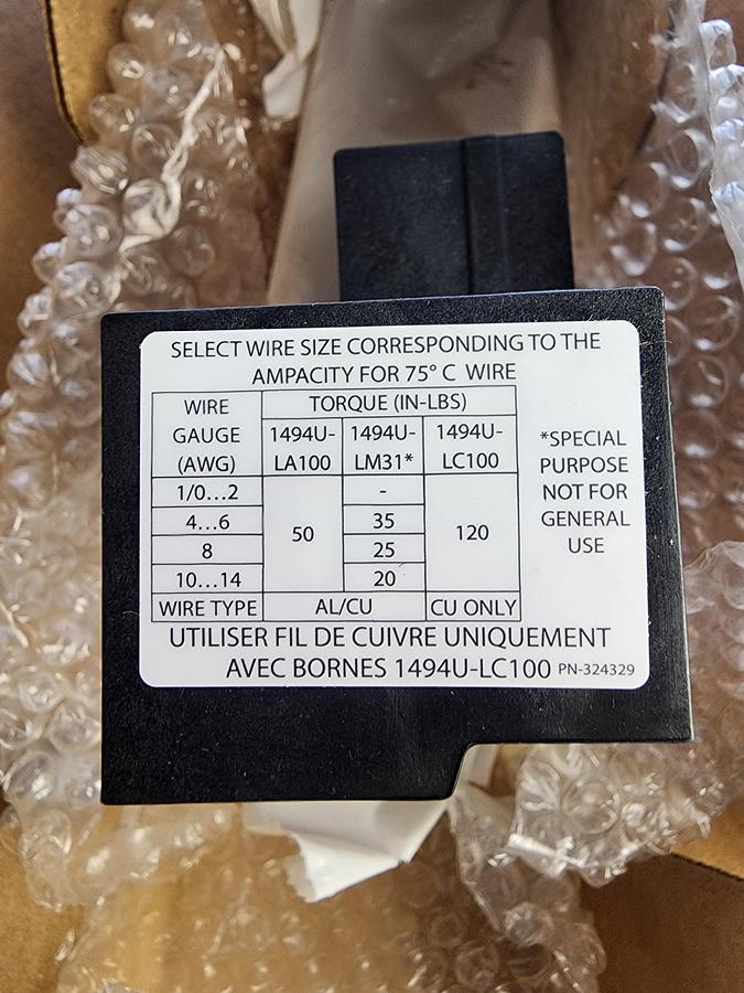Used Allen-Bradley 1494U-F100 30 A 600 V Fuse Block