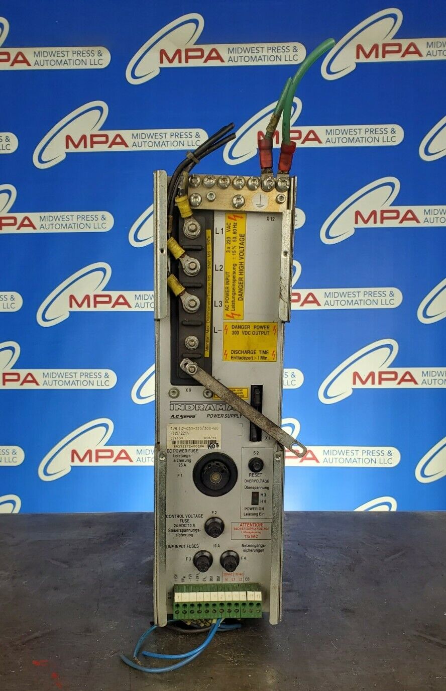 Used Indramat TVM 1.2-050-220/300-W0/115/220V AC Servo Power Supply
