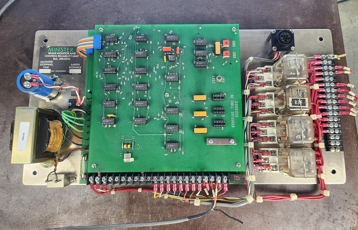Used MINSTER 490-0232 Brake Monitor And Control Reliability Unit