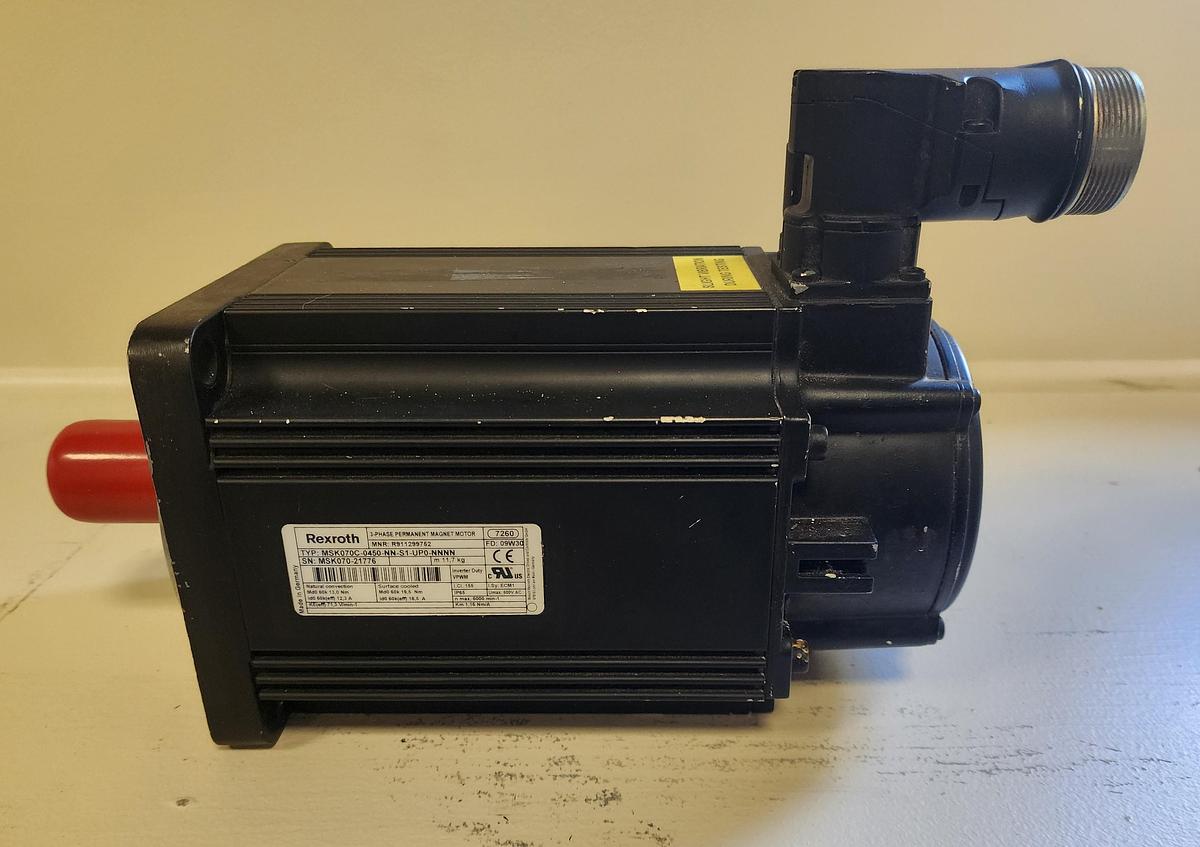 Used Rexroth MNR: 9911299752 / MSK070C-0450-NN-S1-UP0-NNNN Servo Motor