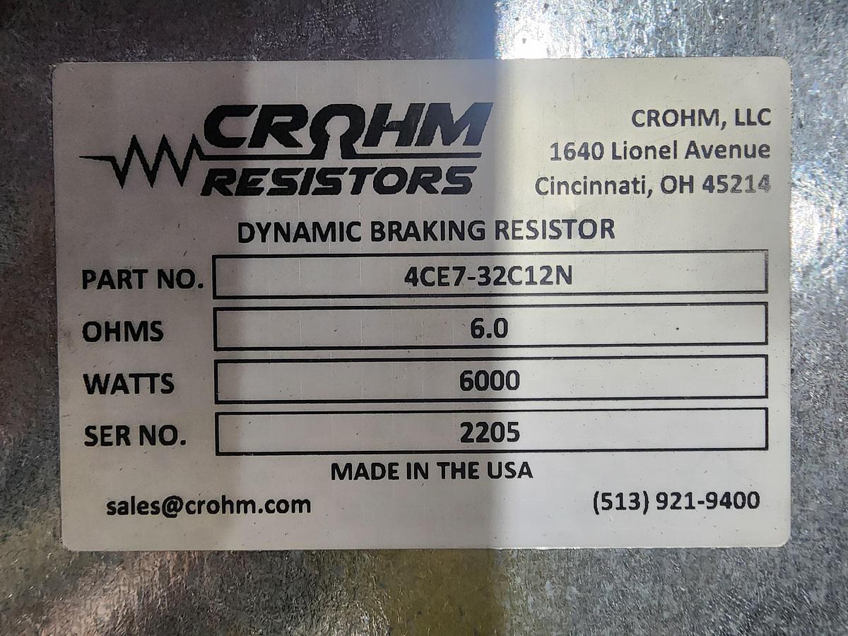 Crohm Resistors 4CE7-32C12N 6000 W 6.0 OHMS Dynamic Braking Resistor