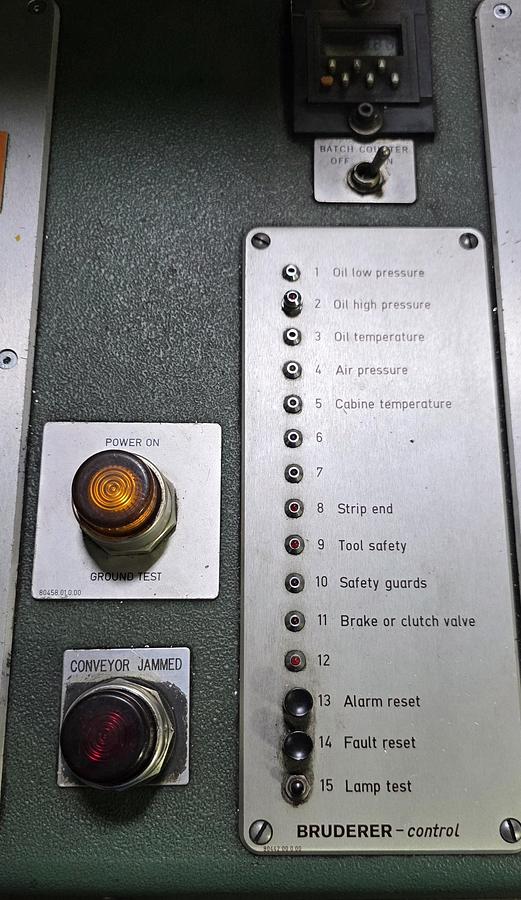 Used Bruderer Model BSTA-60HL Straight Side Press