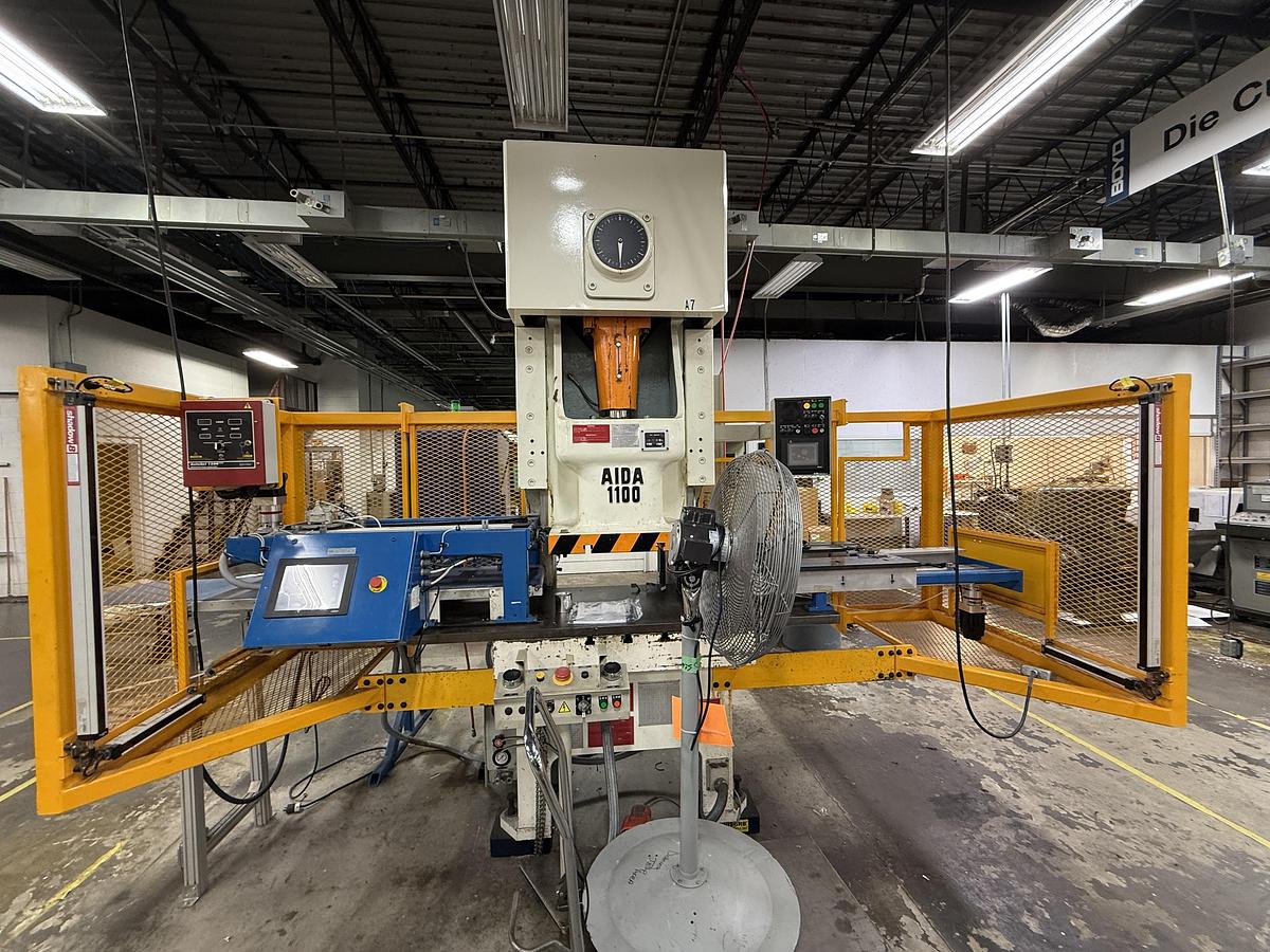 Used 121 TON AIDA MODEL NC1-1100(2) GAP FRAME PRESS