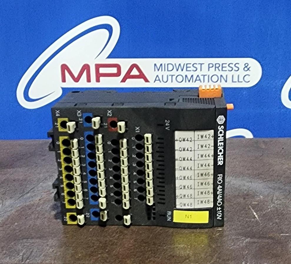 Used Schleicher RIO 4AI/4AO 10V Input Output Module