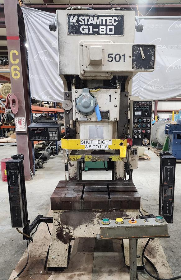 Used 80 TON STAMTEC MODEL G1-80 GAP FRAME PRESS