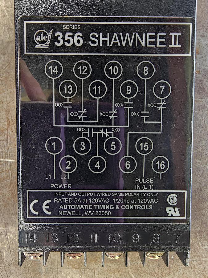Used ATC Automatic Timing Controls 356C350Q30PX 356 Shawnee II Timer / Counter