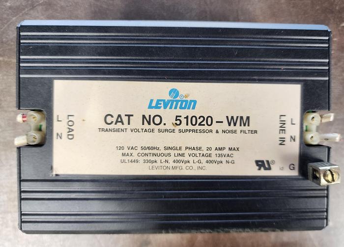 Used Leviton 51020-WM Transient Voltage Surge Suppressor & Noise Filter 