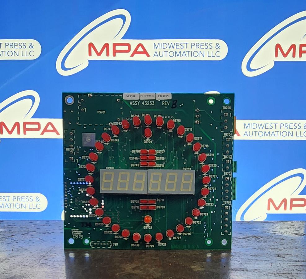 Used Wintriss DA70375P WPC 2000 Clock/Counter Display Board 