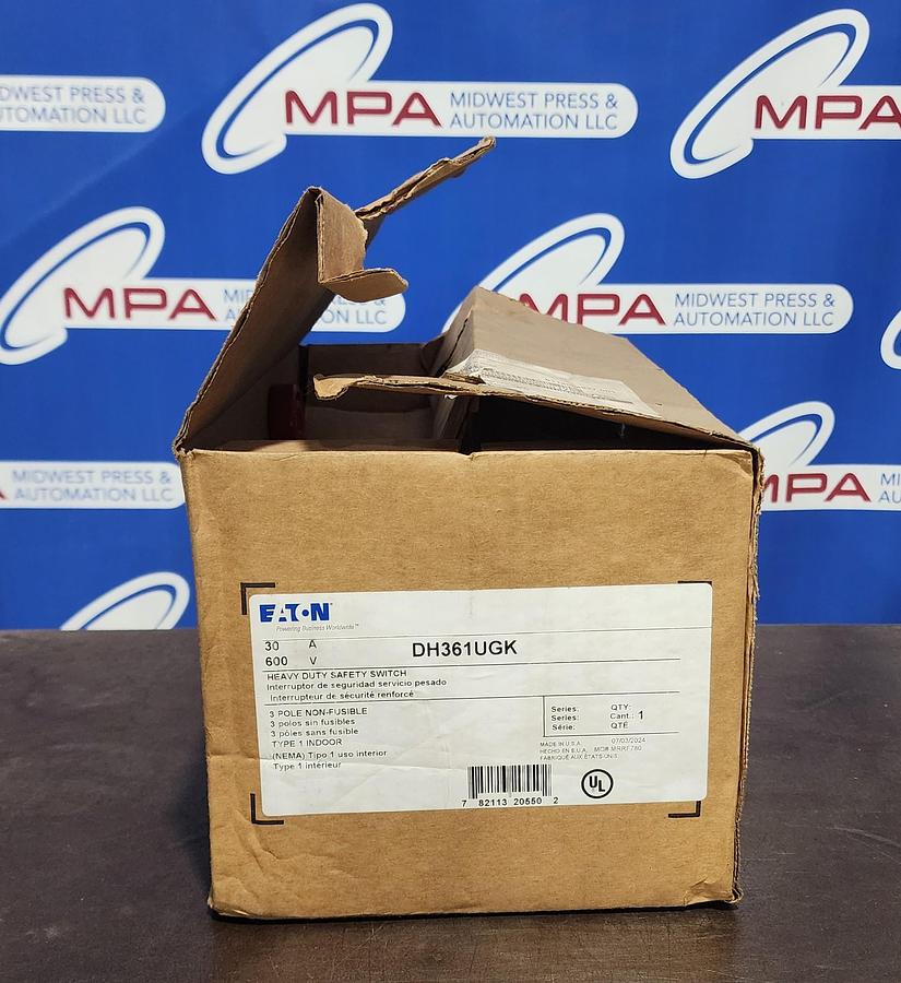 Eaton DH361UGK 30 A 600 V Heavy Duty Safety Switch / Disconnect