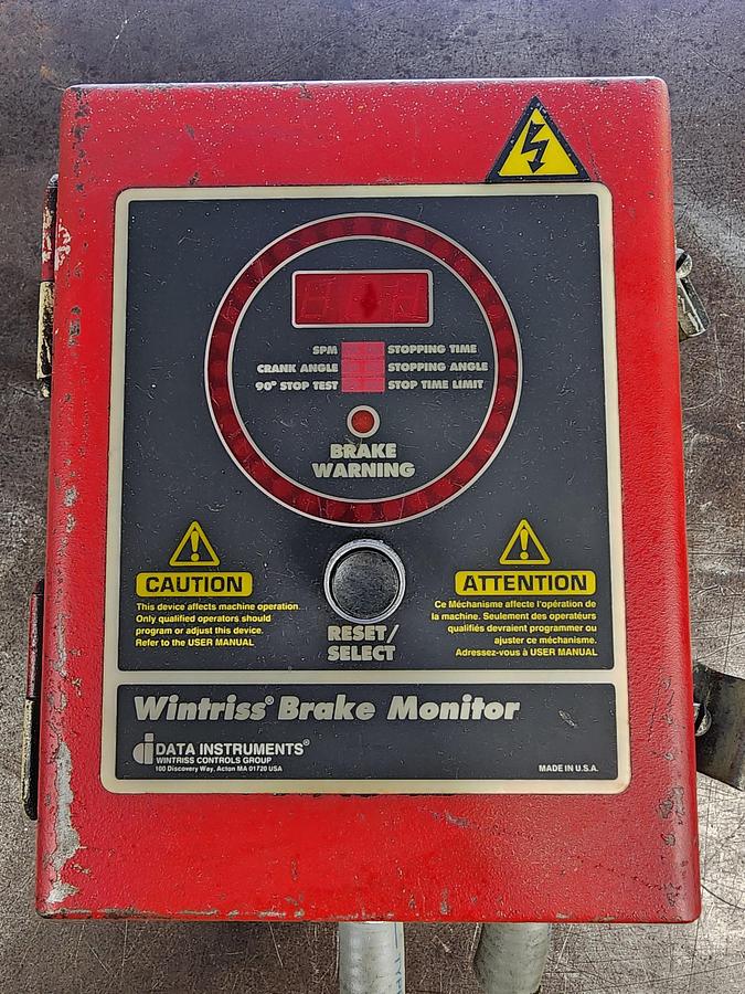 Used Wintriss 9612501 Brake Monitor