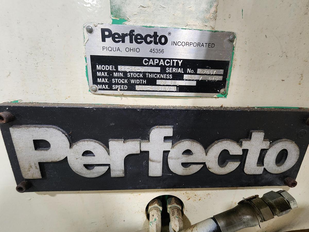 Used 20" x 6,000 LB PERFECTO FEED LINE