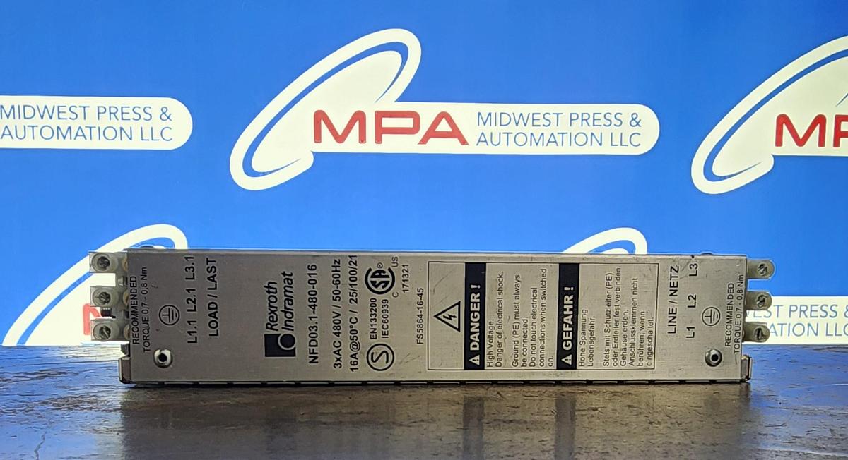 Used Indramat NFD03.1-480-016 Power Line Filter