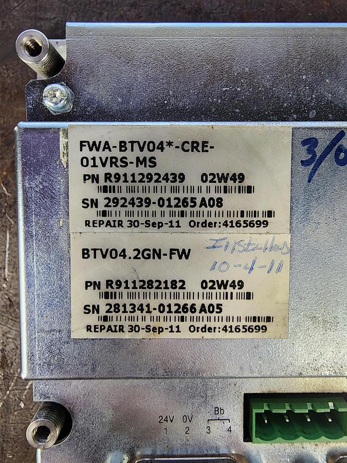 Used Rexroth FWA-BTV04*-CRE-01VRS-MS System 200 BTV04 / R911282182 *PARTS ONLY*