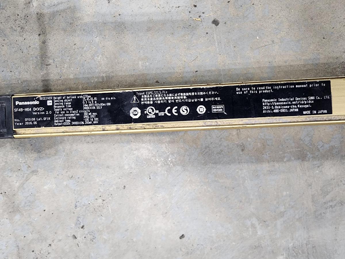 Used Panasonic SF4B-H64 D<V2> / Light Curtains off 300 TON KOMATSU L2M300-3BM