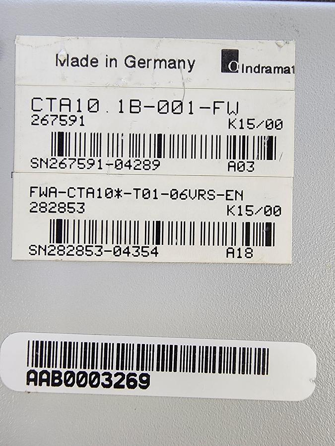 Used Indramat CTA10.1B-001-FW / CTA 10-1 Operator Interface Keypad