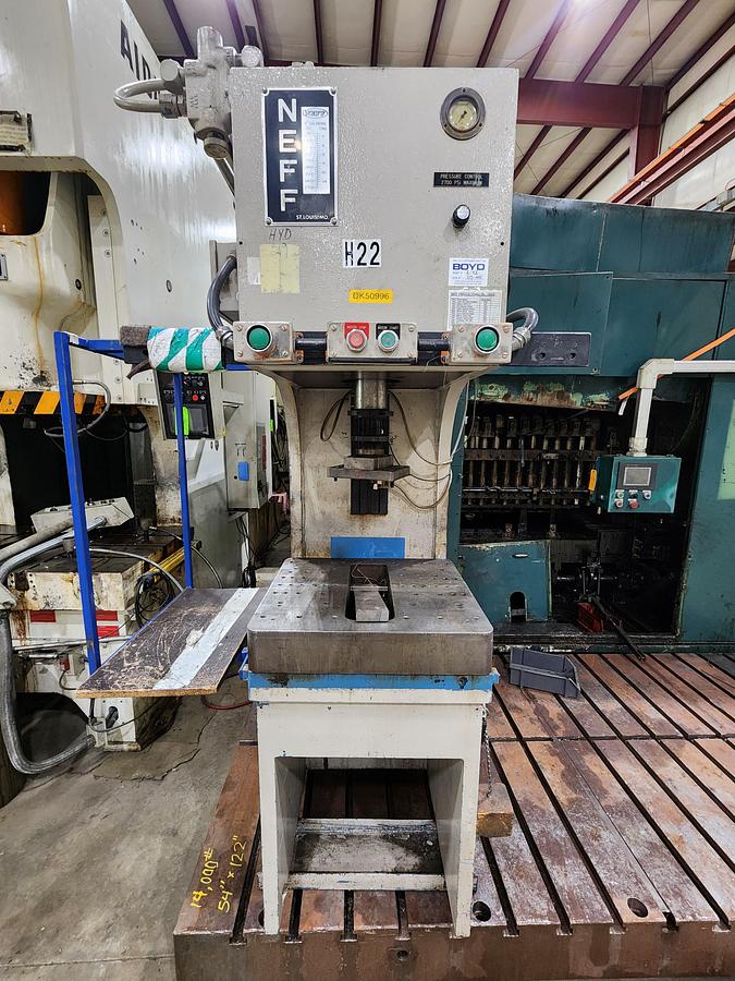 Used 1990 25 TON NEFF HYDRAULIC PRESS