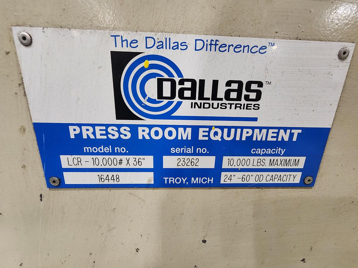 Used 36" x 10,000 LB DALLAS FEED LINE