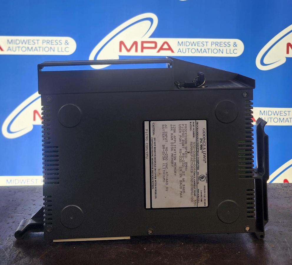 Used Giddings and Lewis 572-03846-00R4 PiC900 / PiC90 CPU Programmable Industrial Computer