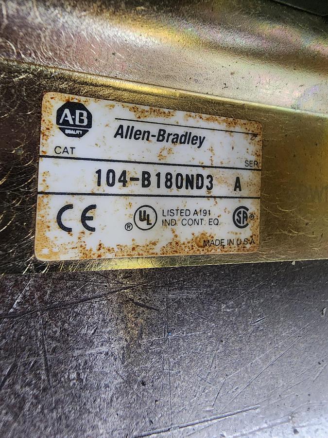 Used Allen-Bradley 104-B180ND3 Reversing Contactor