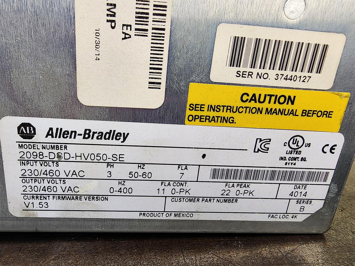 Used Allen-Bradley 2098-DSD-HV050-SE Ultra 3000