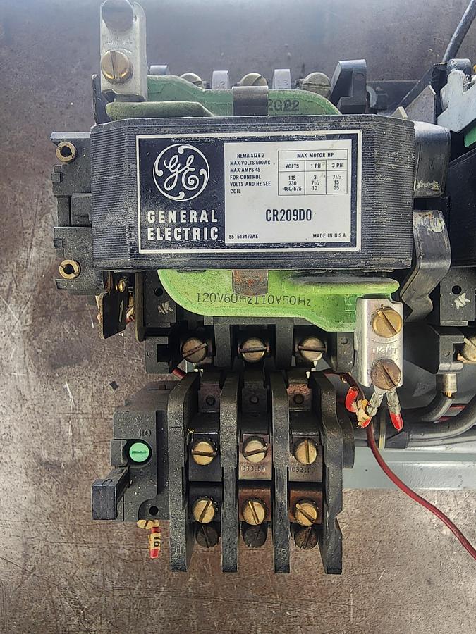 Used General Electric CR209D0 Size 2 Reversing Starter