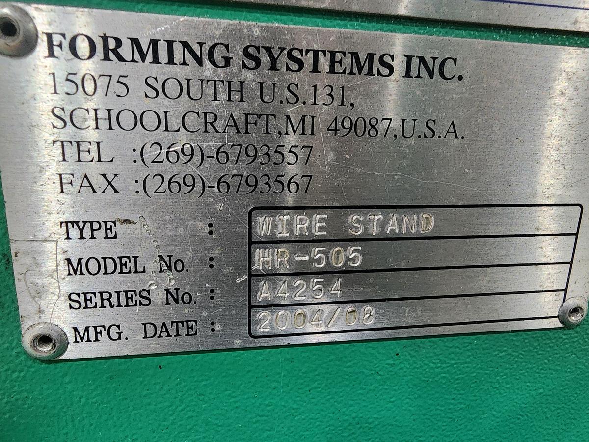 Used FORMING SYSTEMS MODEL HR-505 COIL REEL