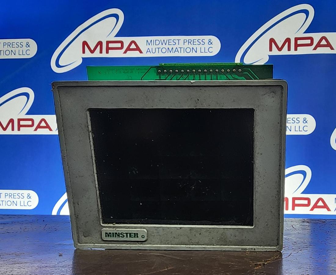 Used MINSTER 491-0415 Monitor Flow Board / 490-0318 Display