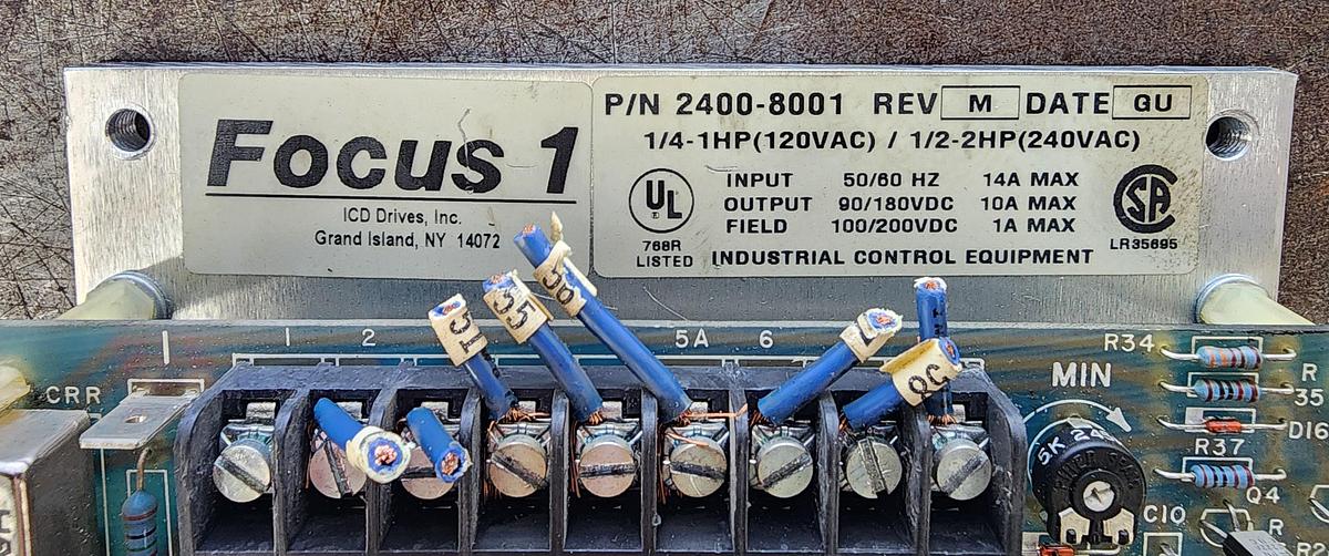 Used Industrial Control Equipment 2400-8001 Focus 1 Drive Board
