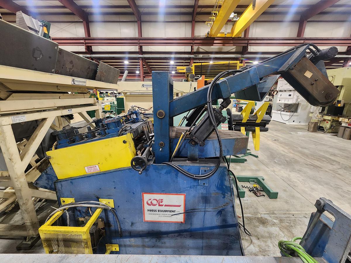 Used 15,000 LB x 24" WIDE COE COMPLETE COIL FEED LINE