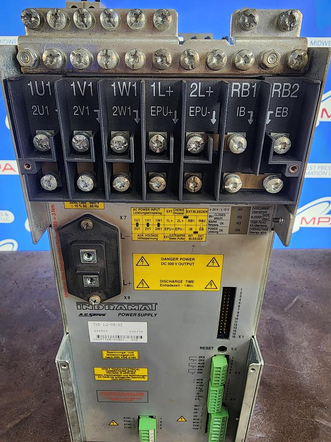 Used Indramat TVD 1.2-08-03 AC Servo Power Supply
