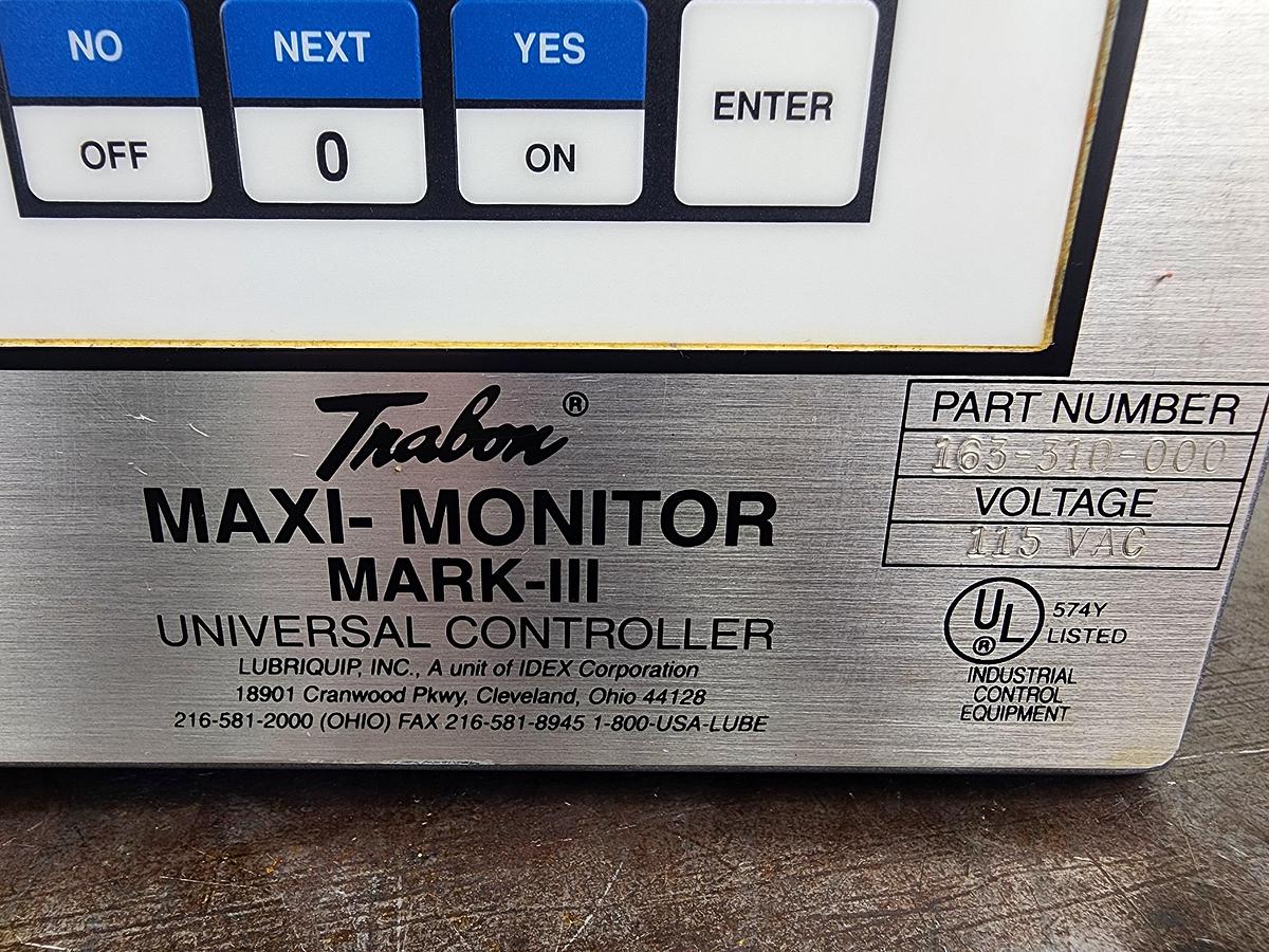 Used Trabon 163-310-000 Maxi-Monitor Mark-III Universal Controller