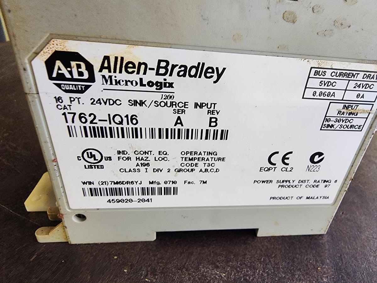 Used Allen-Bradley 1763-L16BWA MicroLogix 1100 / 1762-IQ16