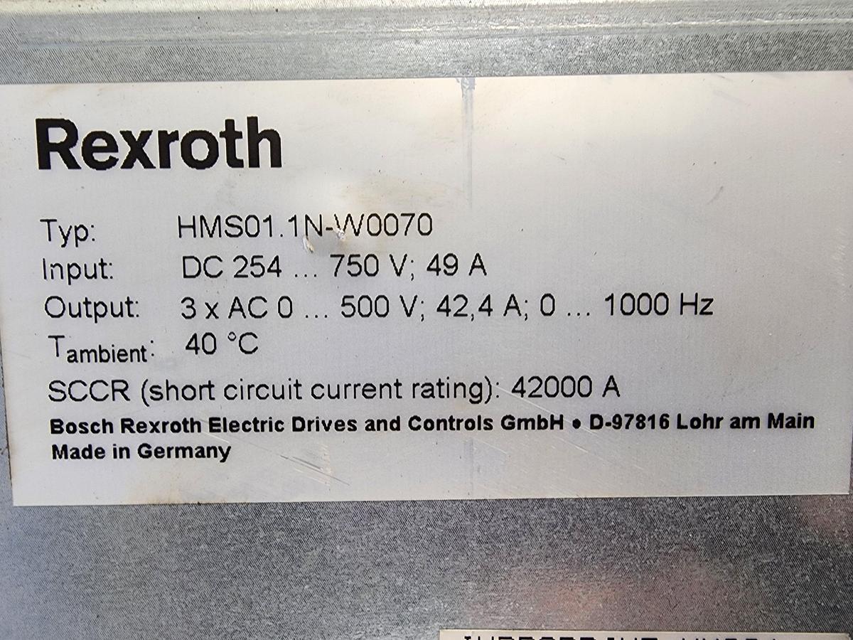 Used Rexroth HMS01.1N-W0070-A-07-NNNN / R911295326 / HMS01.1N-W0070 Servo Drive