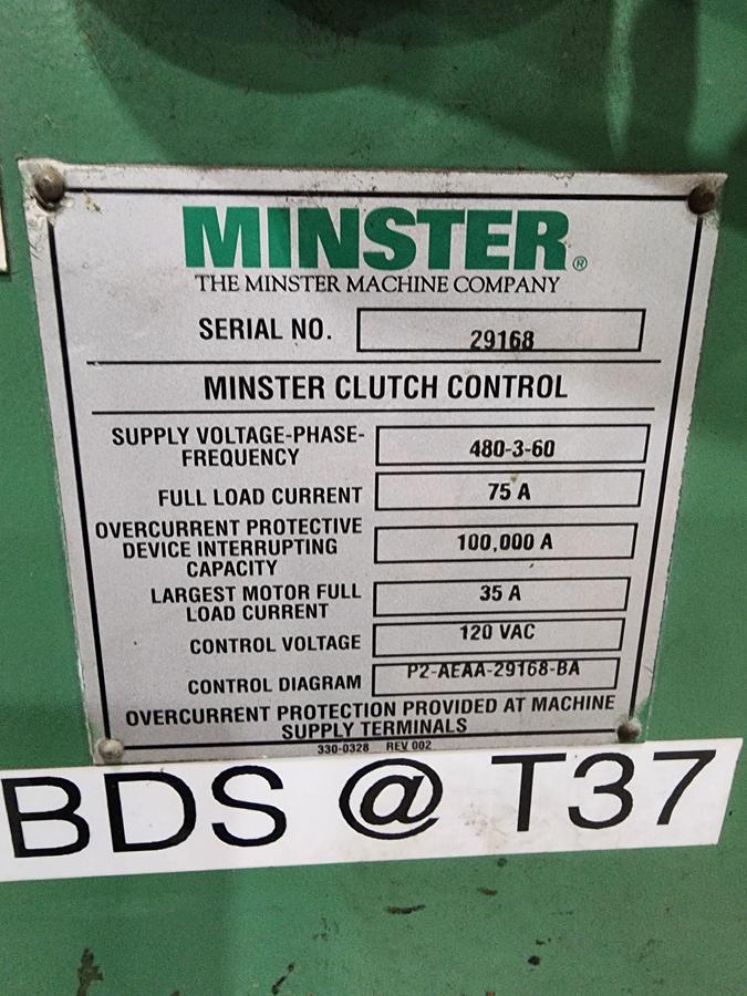 Used 1997 MINSTER MODEL P2-150 STRAIGHT SIDE PRESS
