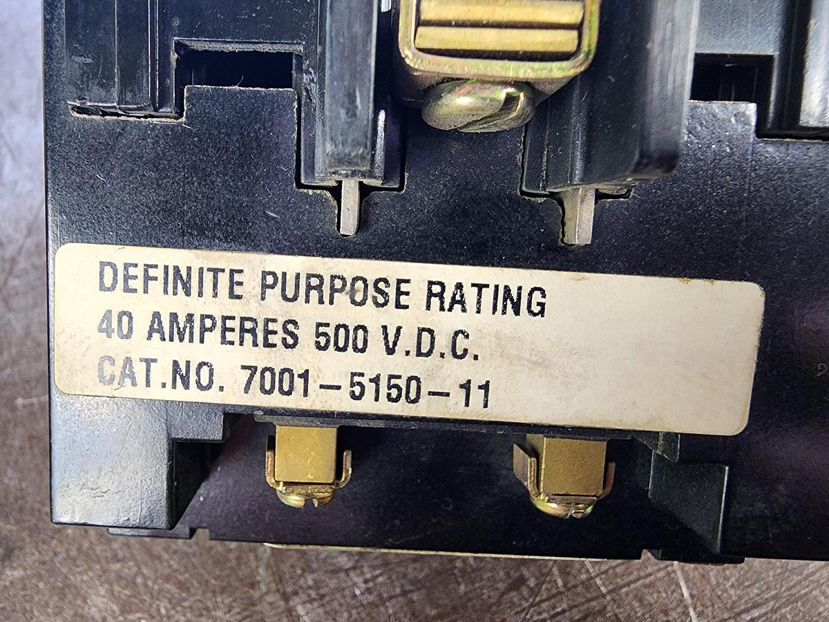 Used Joslyn Clark 7001-5150-11 / 40A 500VDC DC Drive Contactor