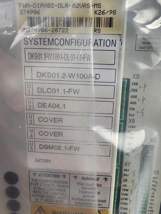 Refurbished Indramat DKS01.2-W100A-DL01-01-FW / DKS01.2W100A-D Refurbished DKS Drive